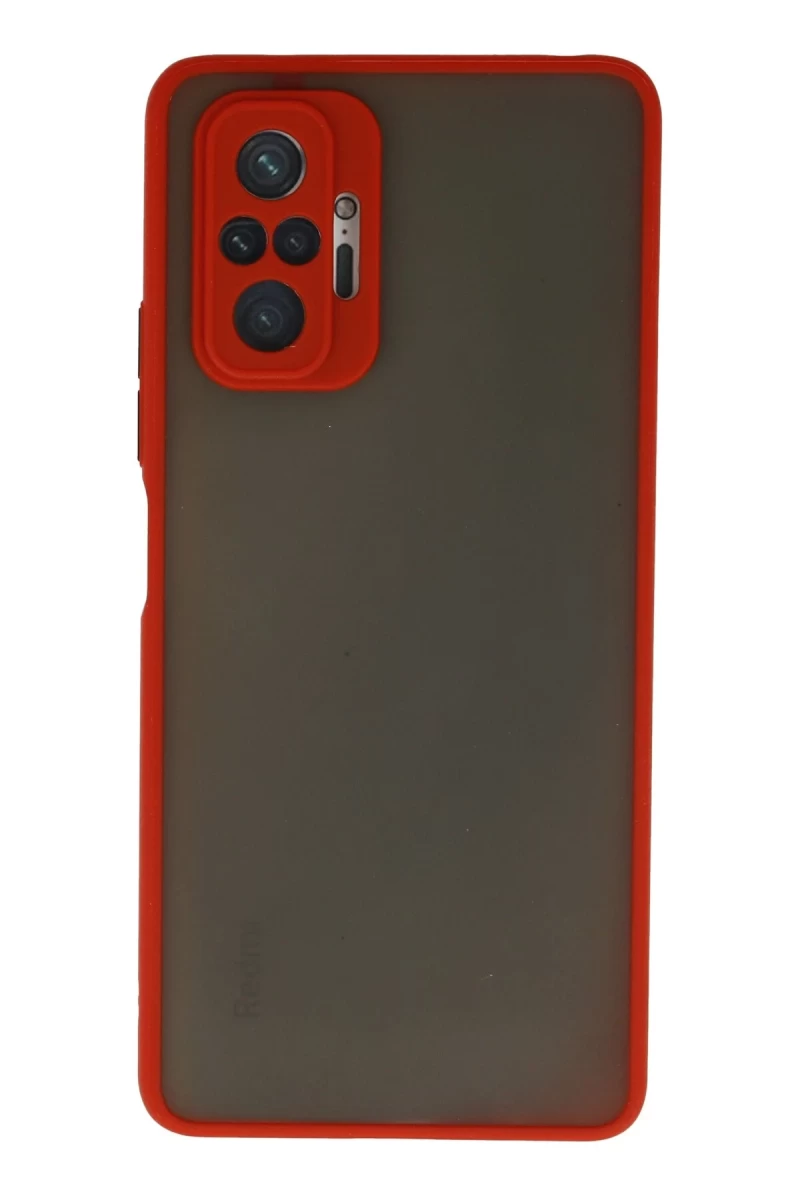 Xiaomi Redmi Note 10 Pro Uyumlu Kılıf Montreal Silikon Kapak - Kırmızı