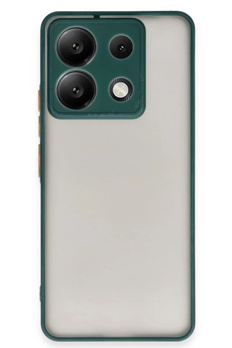 Xiaomi Redmi Note 13 5G Uyumlu Kılıf Montreal Silikon Kapak - Yeşil