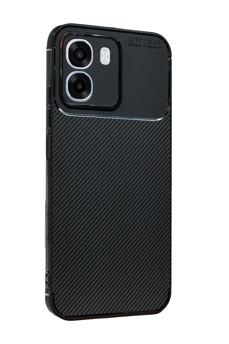 Oppo Oppo A6T 5G Uyumlu Auto Focus Karbon Kapak - Siyah