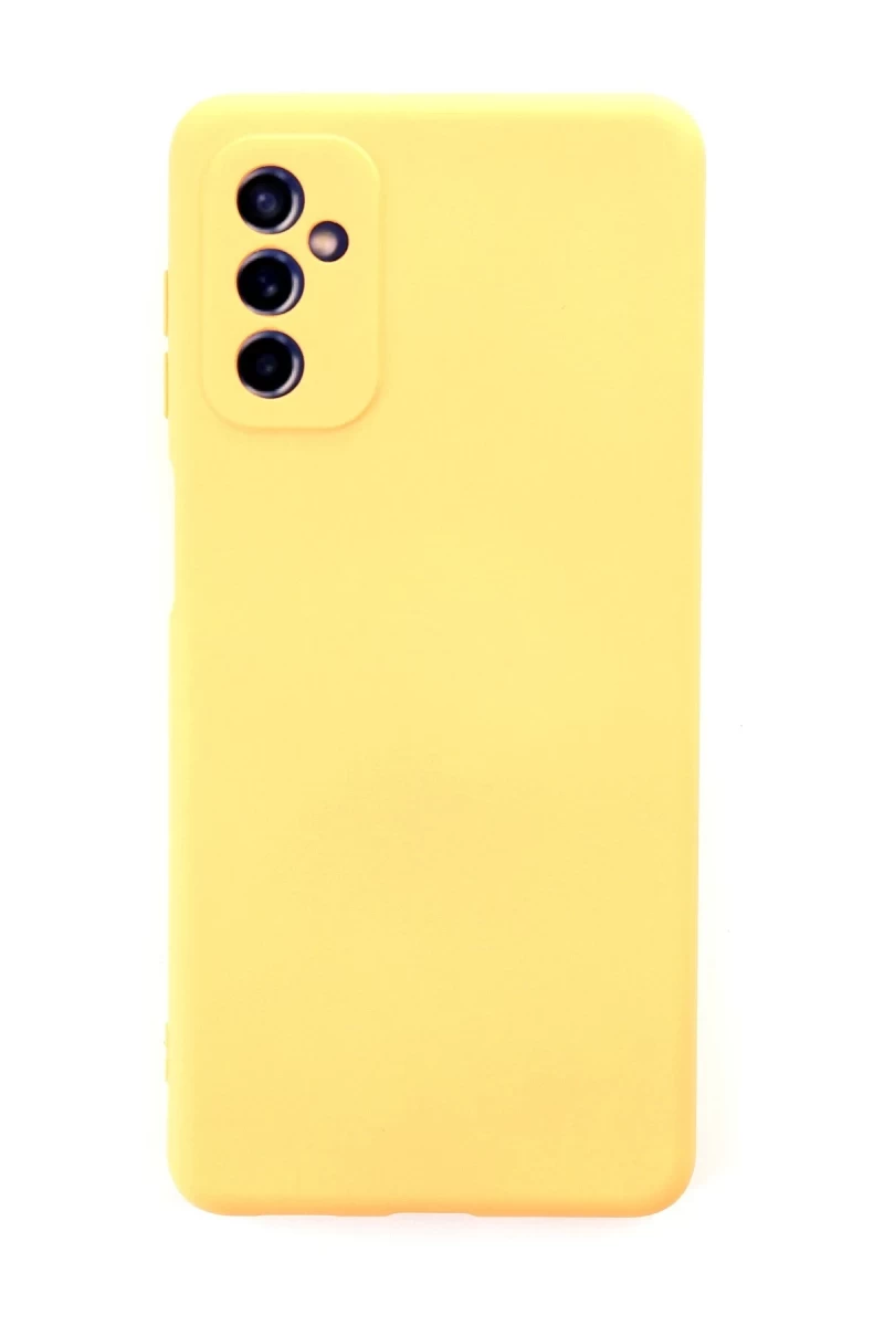 Samsung Galaxy M52 5G Uyumlu Kılıf Nano içi Kadife Silikon - Sarı