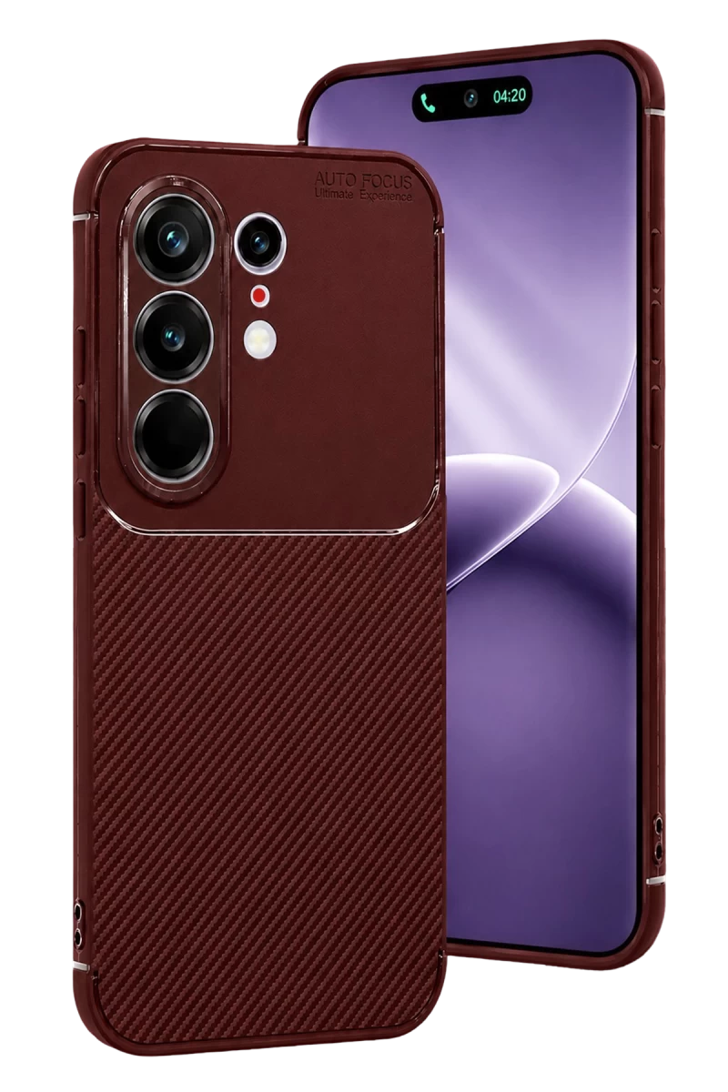 Tecno Camon 50 Pro 5G Uyumlu Auto Focus Karbon Kapak - Bordo
