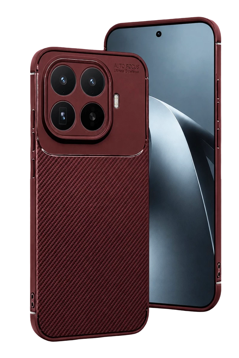 Xiaomi Mi 17T Pro Uyumlu Auto Focus Karbon Kapak - Bordo