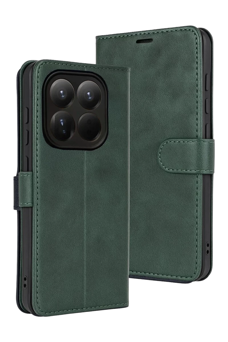 Xiaomi Mi 15T Uyumlu Trend S Plus Kapaklı Kılıf - Yeşil