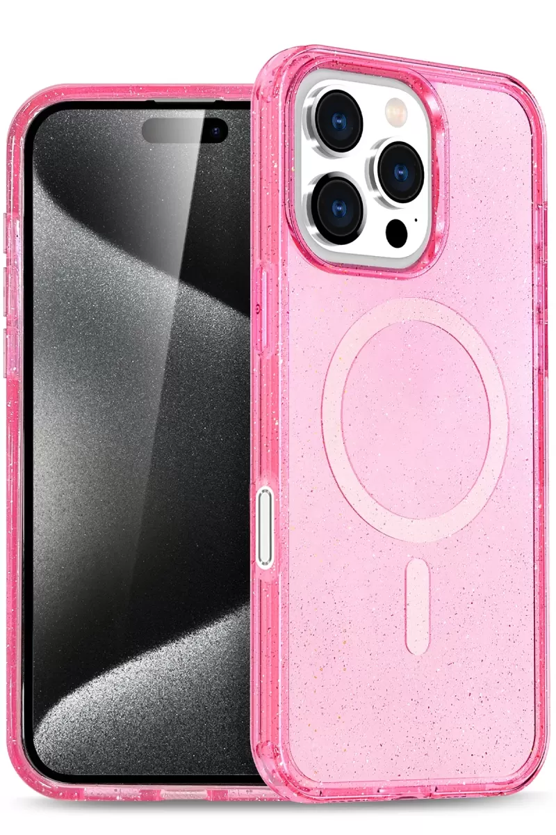 Joko Apple iPhone 16 Pro Max Uyumlu Star Magsafe Kapak - Pembe