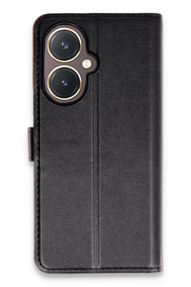 Vivo Y27 Uyumlu Kılıf Trend S Plus Kapaklı Kılıf - Siyah