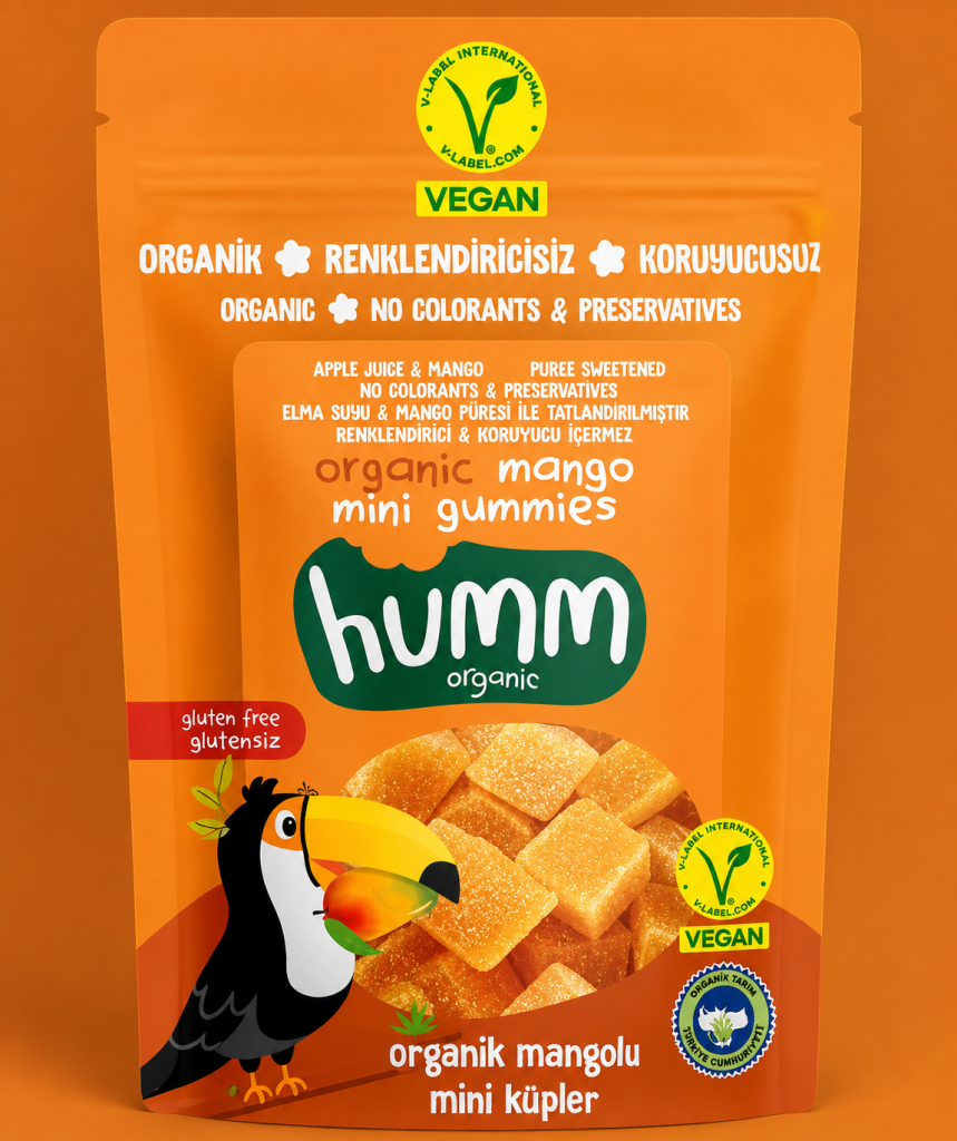 Organik Glutensiz Vegan Mangolu Mini Küpler 30 Gr