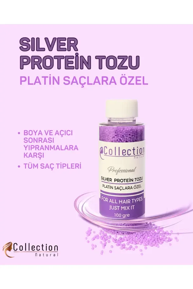 Natural Protein Tozu 100 g - Platin Saçlara Özel