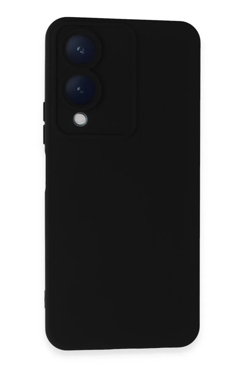 Vivo Y17S Uyumlu Kılıf Nano içi Kadife Silikon - Siyah