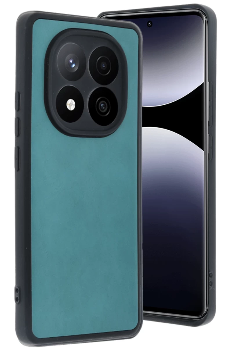 Xiaomi Redmi Note 14 Pro 5G Uyumlu Kılıf Aras Deri Kapak - Açık Yeşil