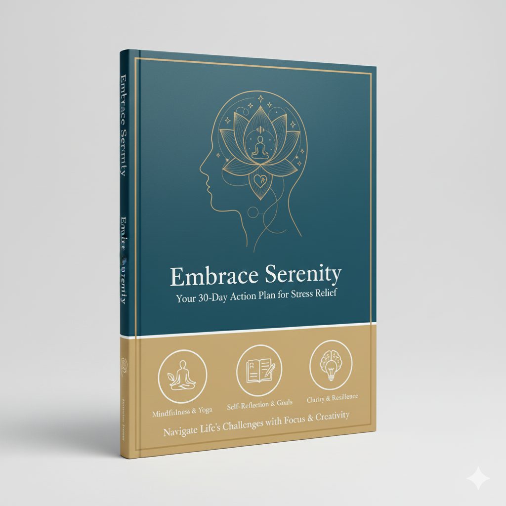 Embrace Serenity: Your 30-Day Action Plan for Stress Relief - İngilizce E-Kitap (Dijital Teslimat)