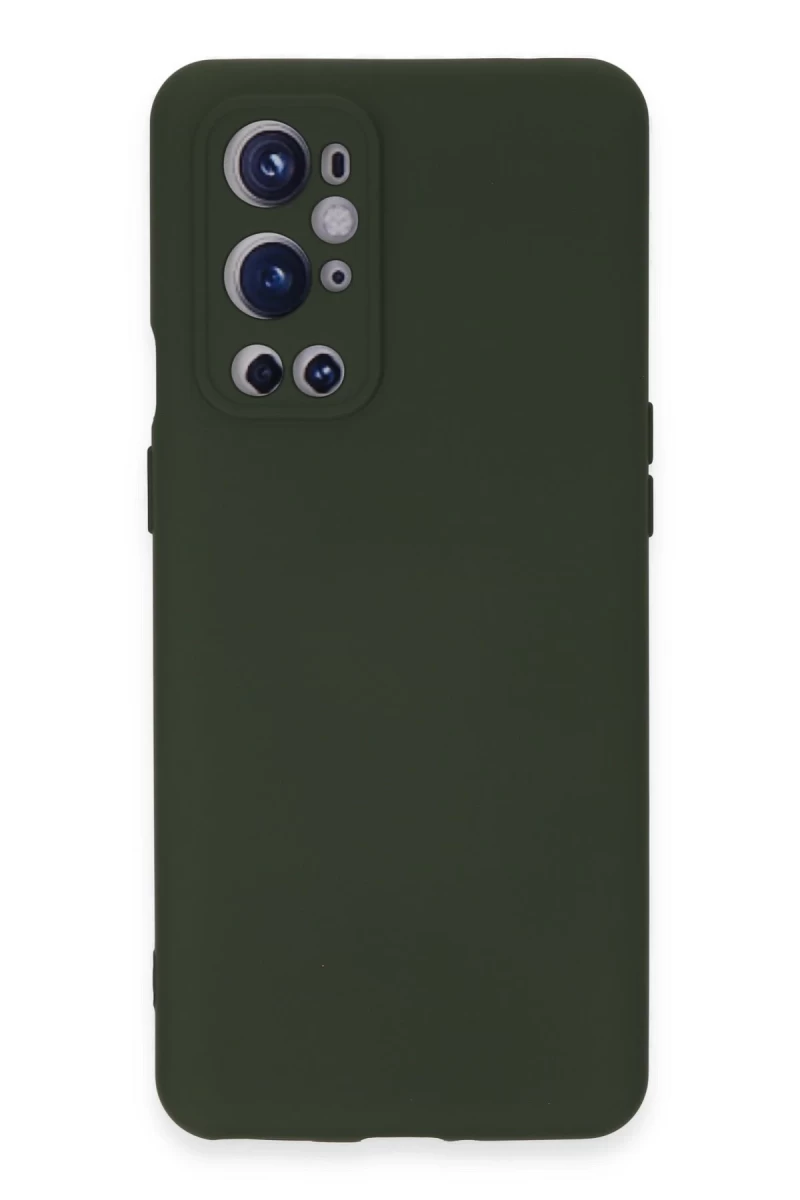 One Plus 9 Pro Kılıf Nano içi Kadife Silikon - Koyu Yeşil