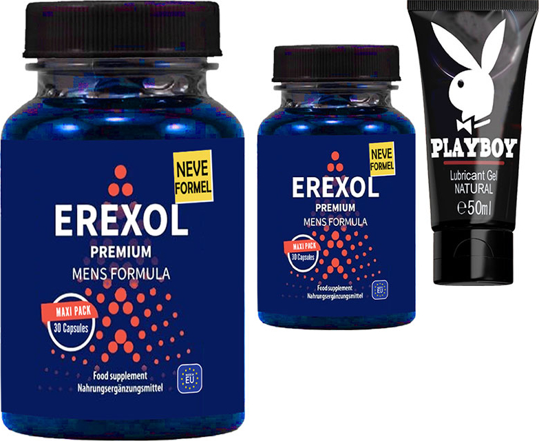 Erexol 2 Adet Erkekleri Desteklemeye L-Argininli L-Citrullineli Macatozlu Çinko Üzüm Çekirdeği Extreli 30 Lu Kapsüller  + Kayganlaştırıcıjel