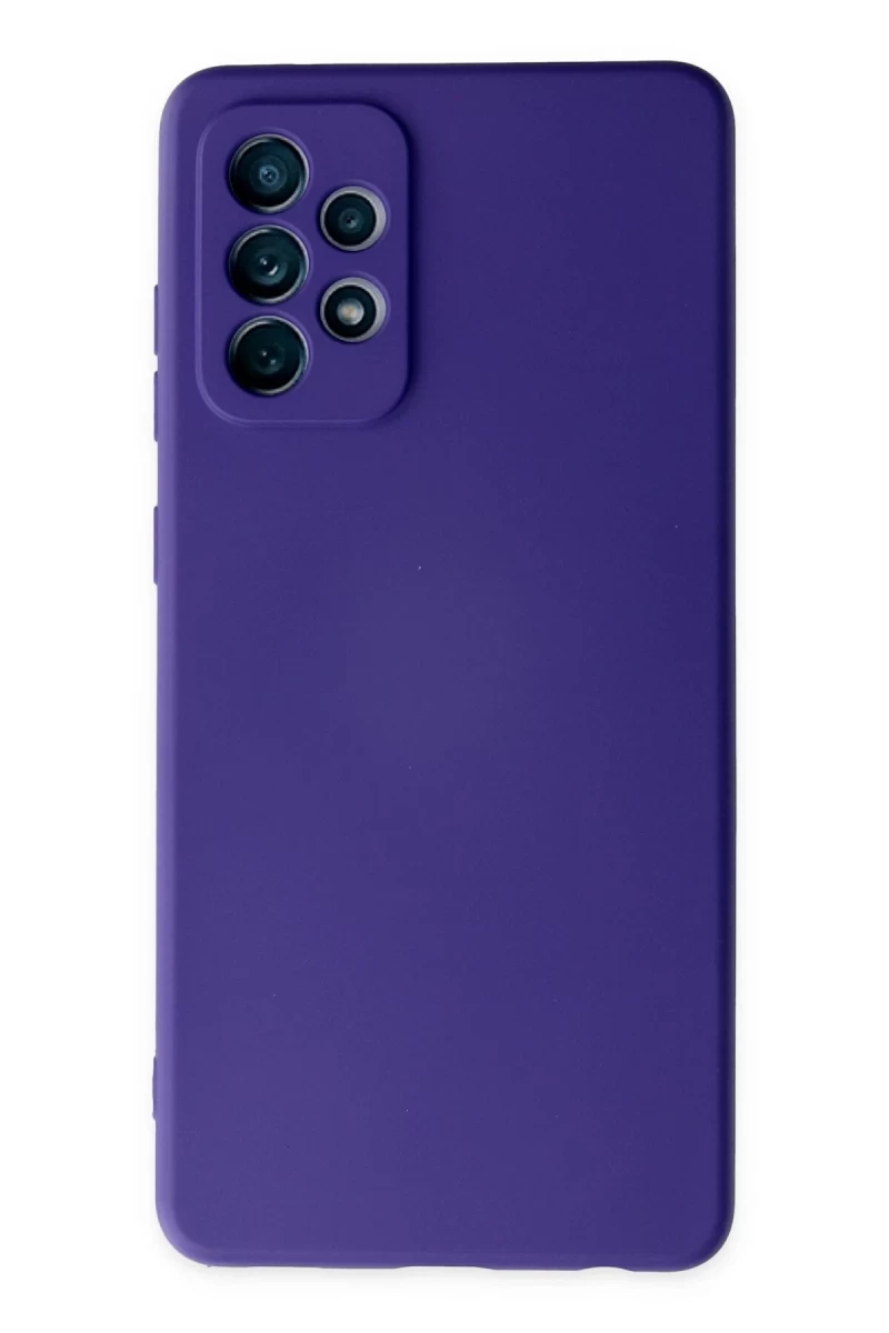 Samsung Galaxy A72 Uyumlu Kılıf Nano içi Kadife Silikon - Mor