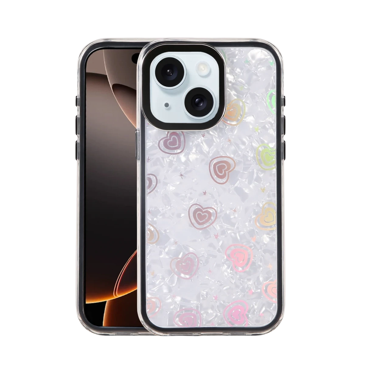 Apple iPhone 14 Lumi Desenli Kapak - Siyah