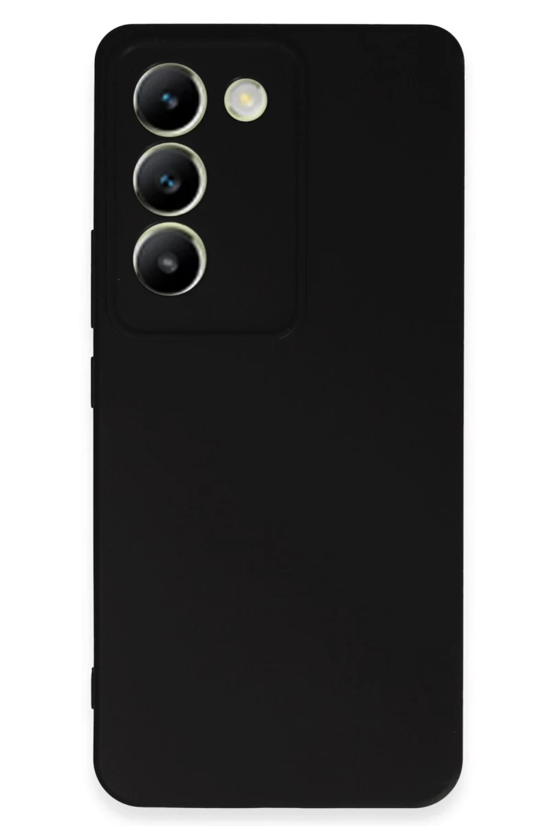 Vivo V30 Lite 4G Uyumlu Kılıf First Silikon - Siyah