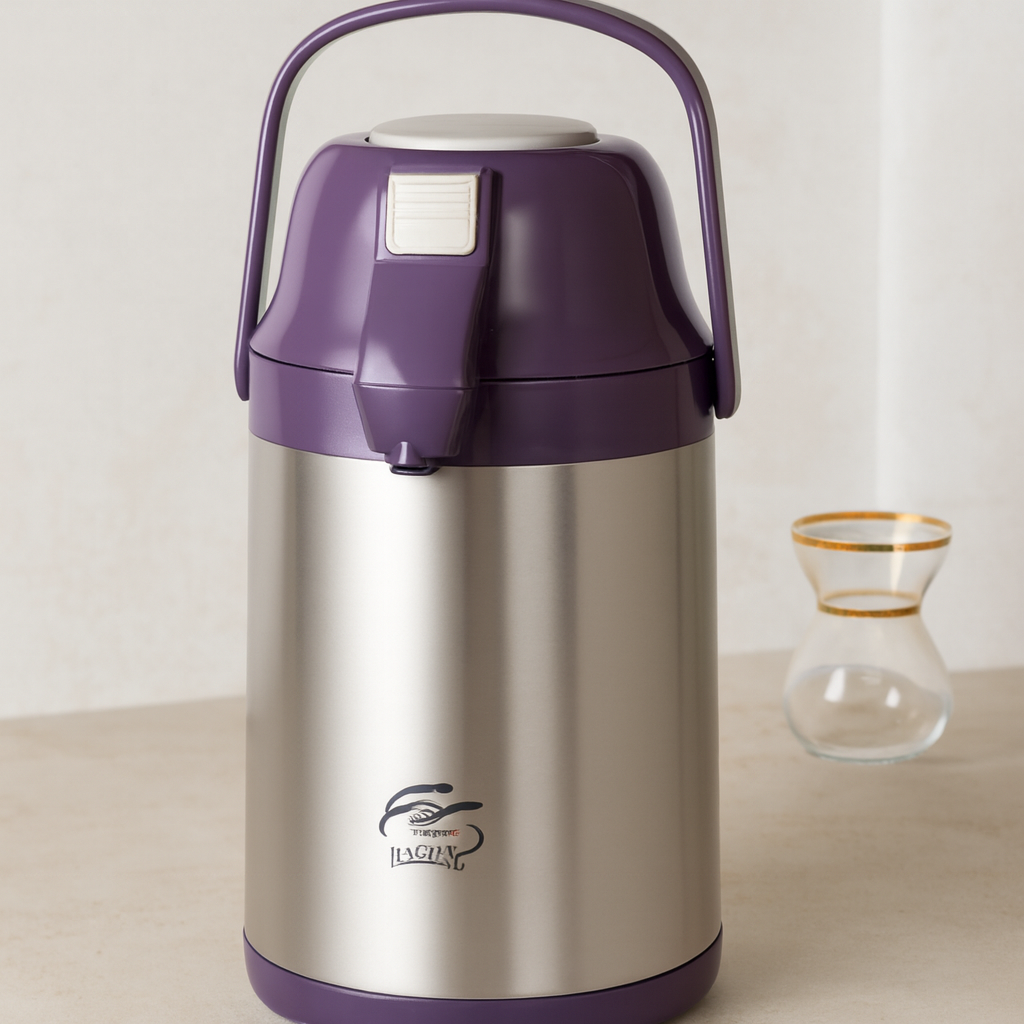 2.5L 304 Çelik Pompalı Termos Musluklu