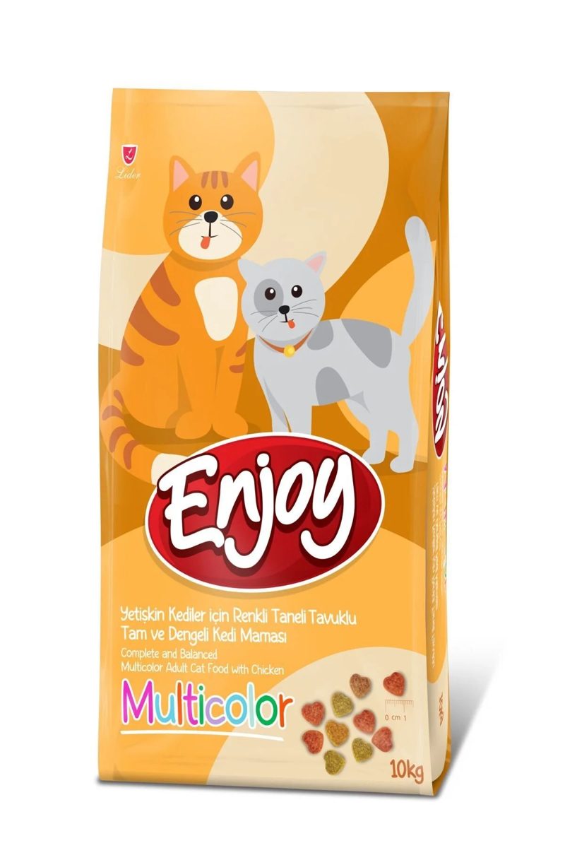 Enjoy Multicolor Tavuklu Yetişkin Kedi Maması 10 Kg