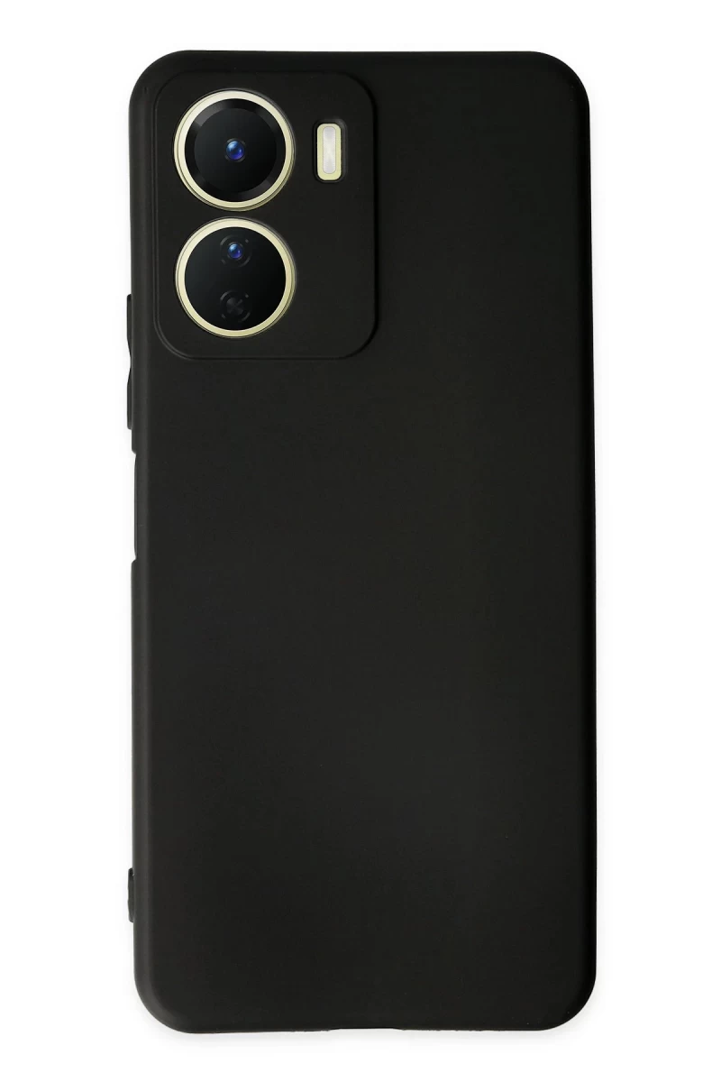 Vivo Y16 Uyumlu Kılıf First Silikon - Siyah