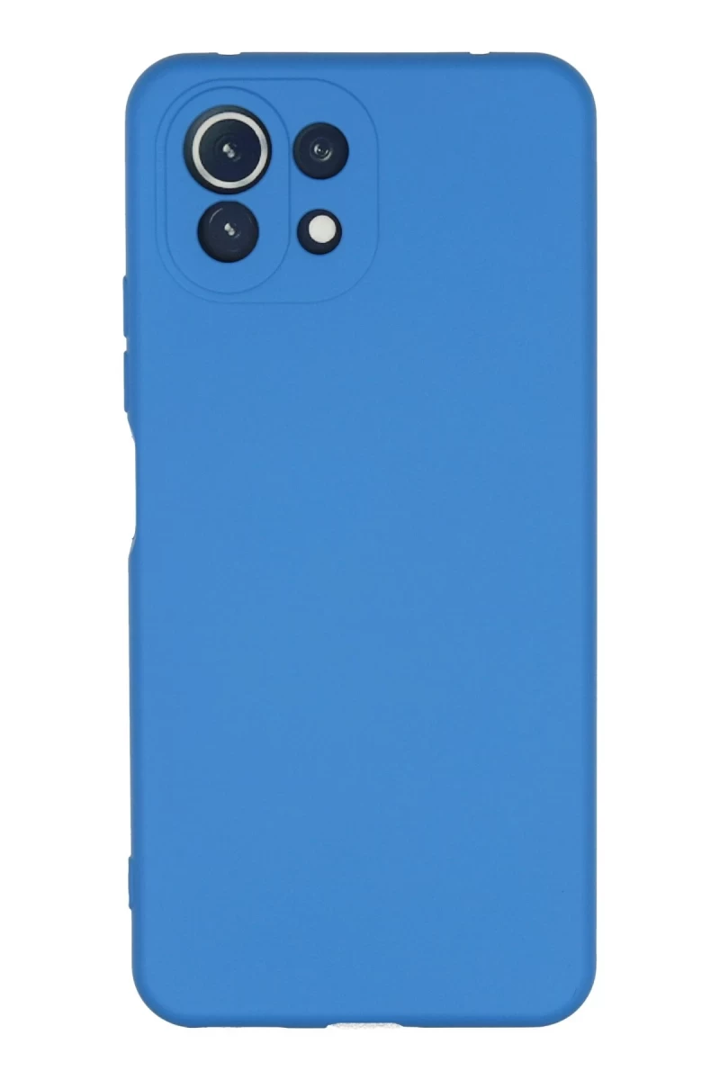 Xiaomi Mİ 11 Lite Uyumlu Kılıf Nano içi Kadife Silikon - Mavi