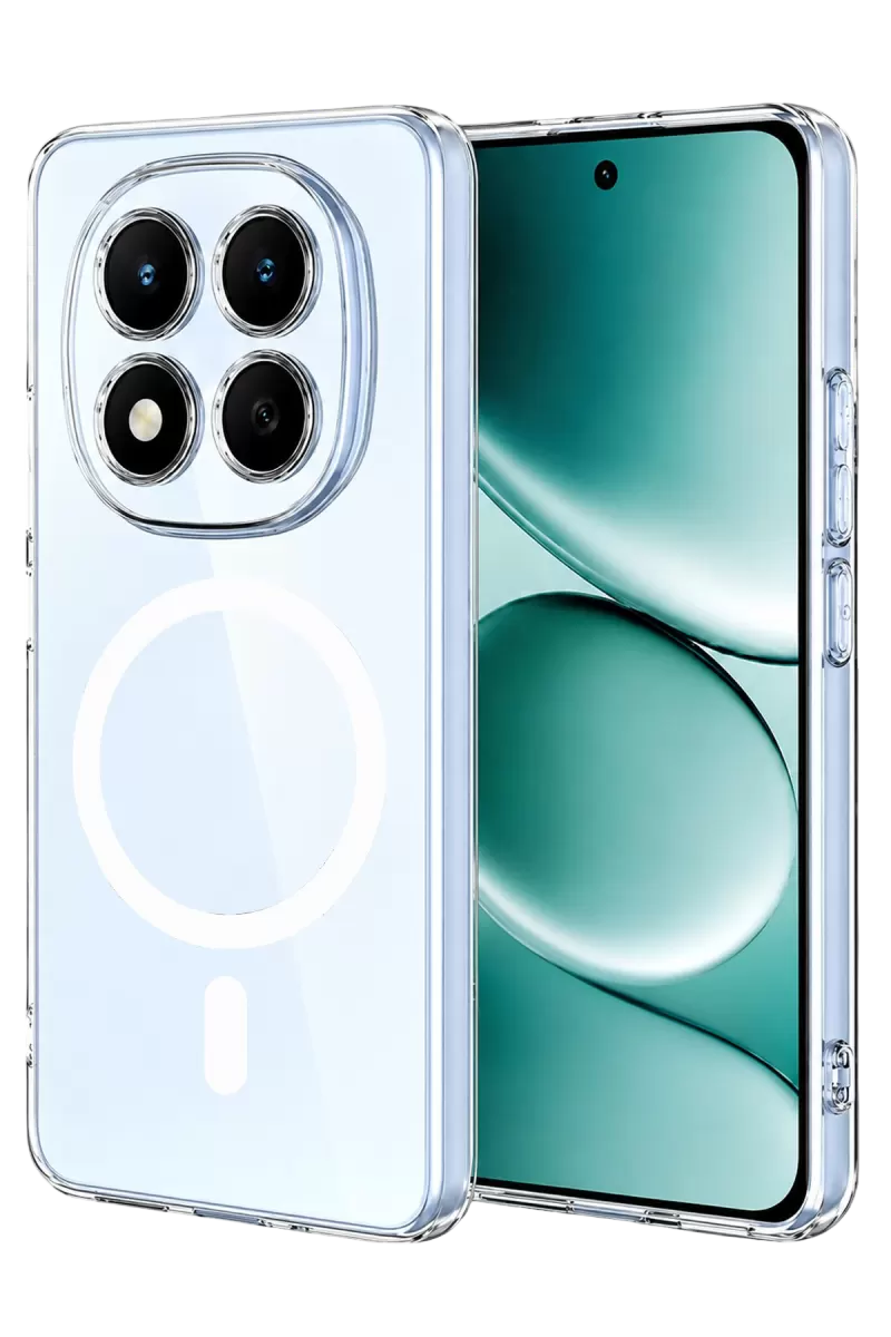 Xiaomi Redmi Note 15 4G Uyumlu Combo Sert Şeffaf Magsafe Kapak - Şeffaf
