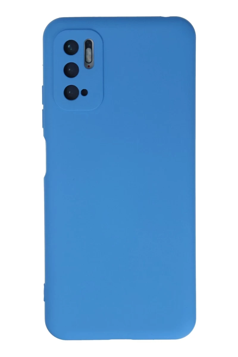 Xiaomi Redmi Note 10 5G Uyumlu Kılıf Nano içi Kadife Silikon - Mavi