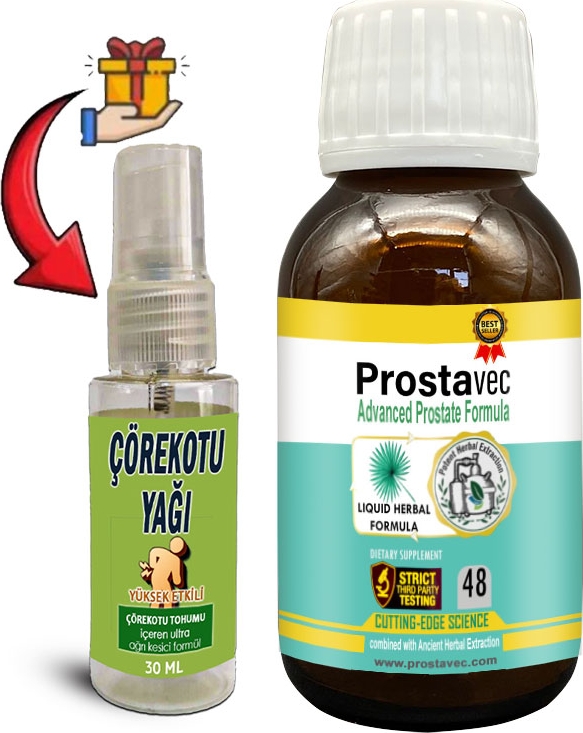 Prostavec: 1 Adet Erkeklere Özel Likit Formül 50 M Şurup + 30 ml Çörek Otu Masaj Yağı