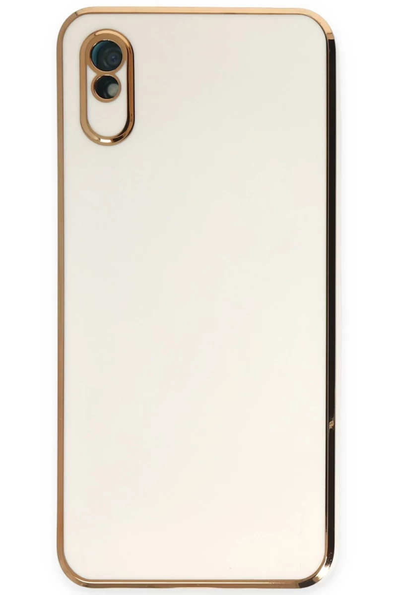 Xiaomi Redmi 9A Uyumlu Kılıf Volet Silikon - Beyaz