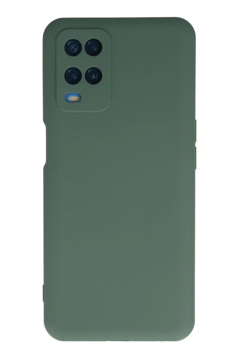 Oppo A54 4G Uyumlu Kılıf Nano içi Kadife Silikon - Koyu Yeşil