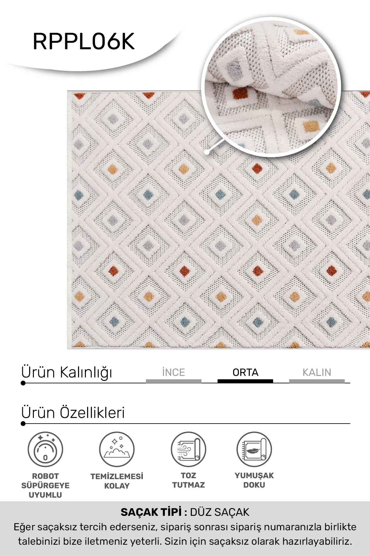 YoudayHomeCollection MASAL Model Oturma Odası Halısı · EBAT: 80X450
