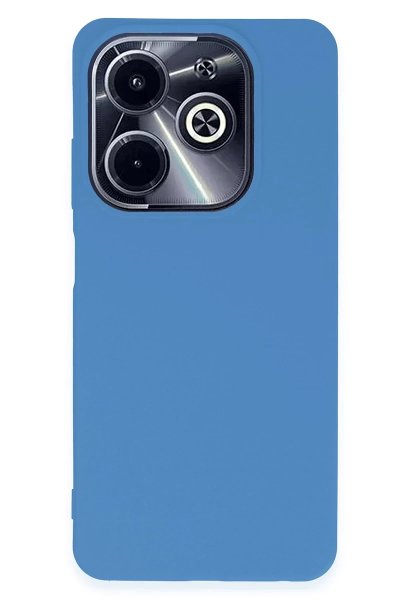 İnfinix Hot 40i Uyumlu Kılıf First Silikon - Mavi