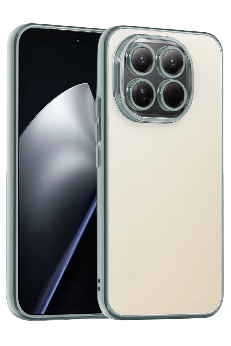 Xiaomi Mi 15 Uyumlu Lensli Silikon - Gümüş
