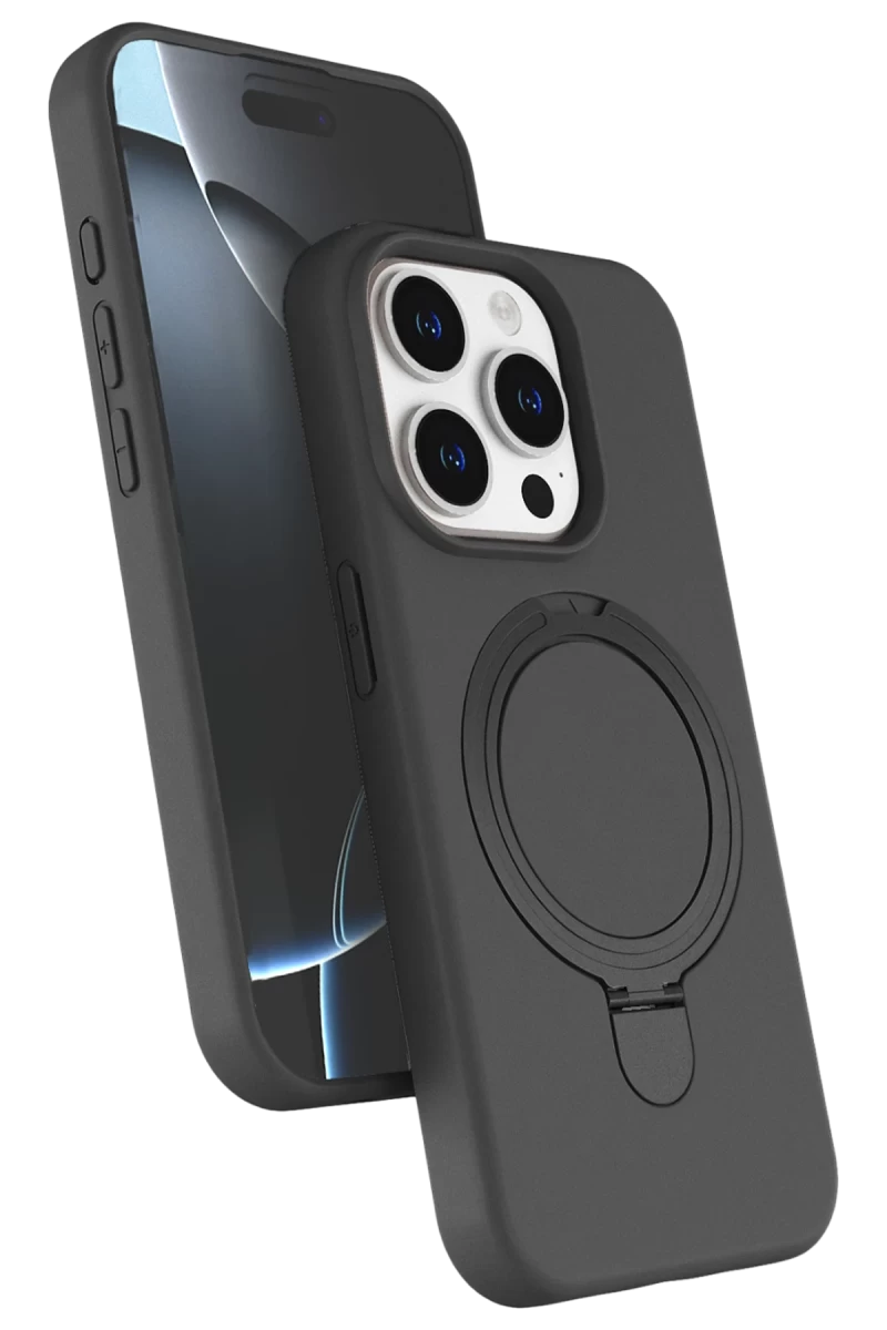 Apple iPhone 14 Pro Max Uyumlu Regal Magsafe Standlı Kapak - Titan Gri