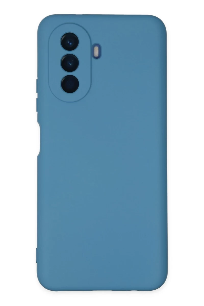 Huawei Nova Y70 Uyumlu Kılıf Nano içi Kadife Silikon - Mavi