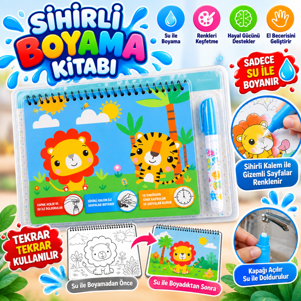 BK010-BK003 SİHİRLİ BOYAMA KİTABI