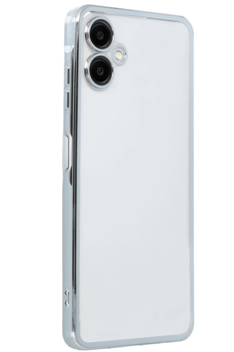 Samsung Galaxy A06 Uyumlu Kılıf Lensli Silikon - Gümüş