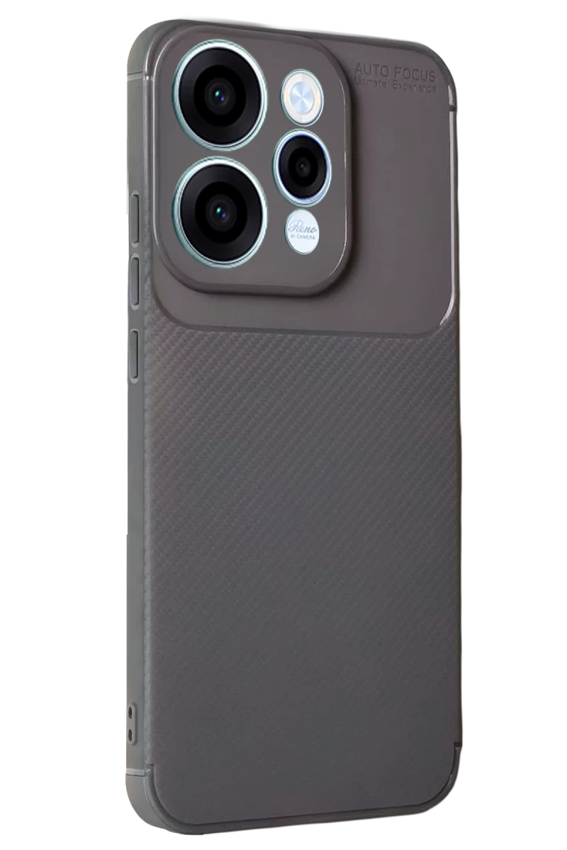Oppo Reno 15 Uyumlu Auto Focus Karbon Kapak - Gri