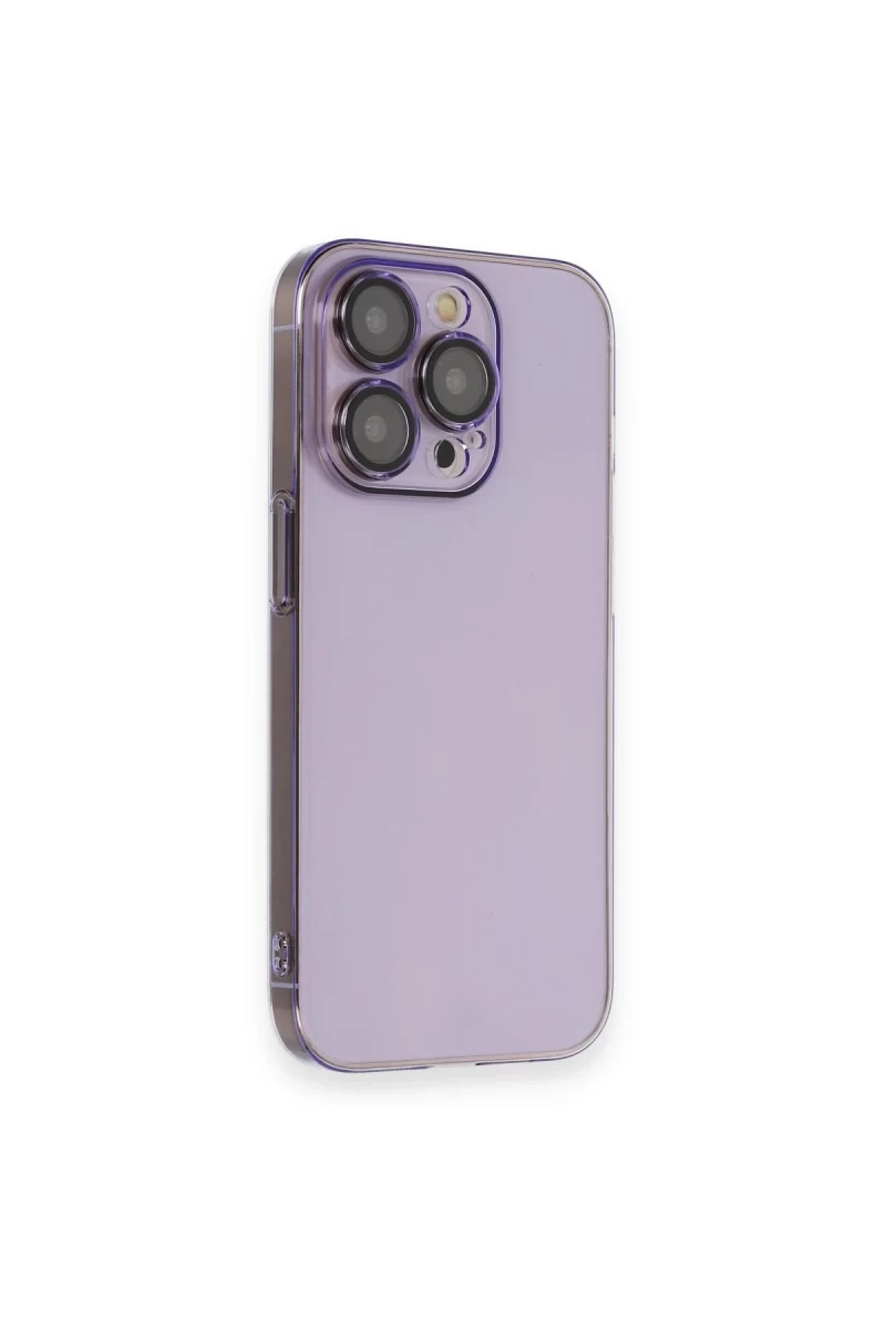 Apple iPhone 13 Pro Max Uyumlu Kılıf Armada Lensli Kapak - Lila
