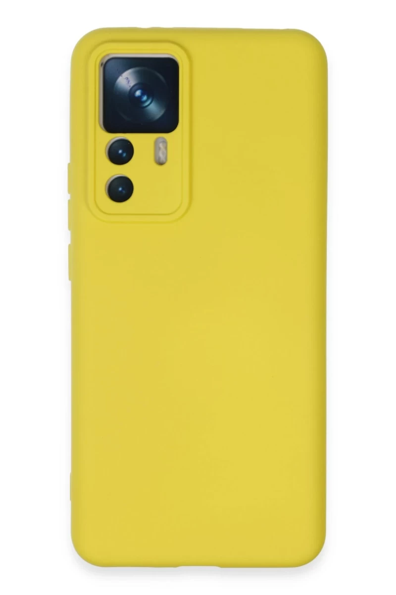 Xiaomi Mi 12T Pro Uyumlu Kılıf Nano içi Kadife Silikon - Sarı