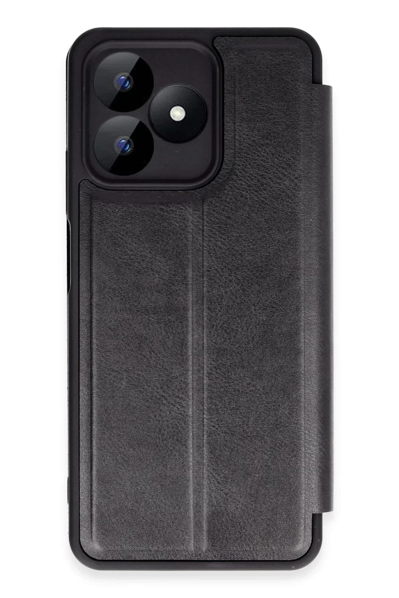 Realme Note 50 4G Uyumlu Kılıf Flip Cover - Siyah