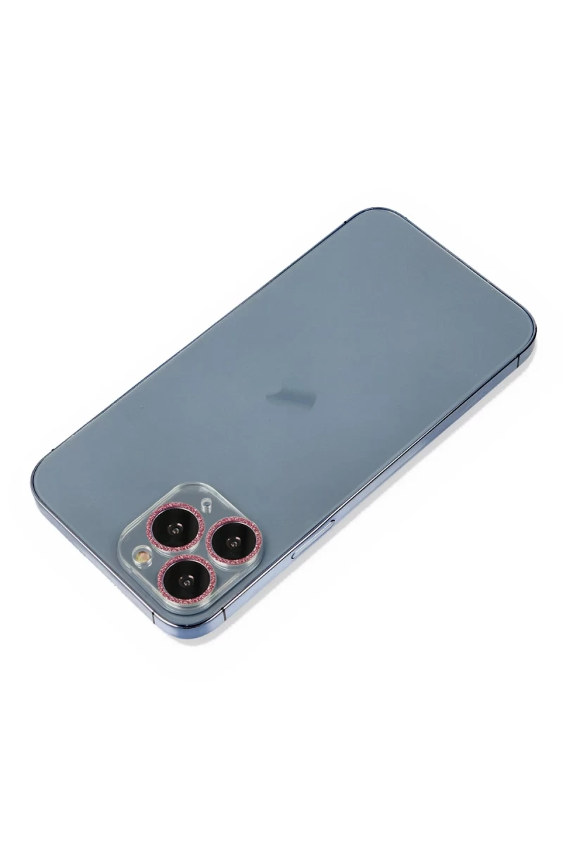 Apple iPhone 11 Pro Max Uyumlu Shine Kamera Lens Koruma Cam - Pembe