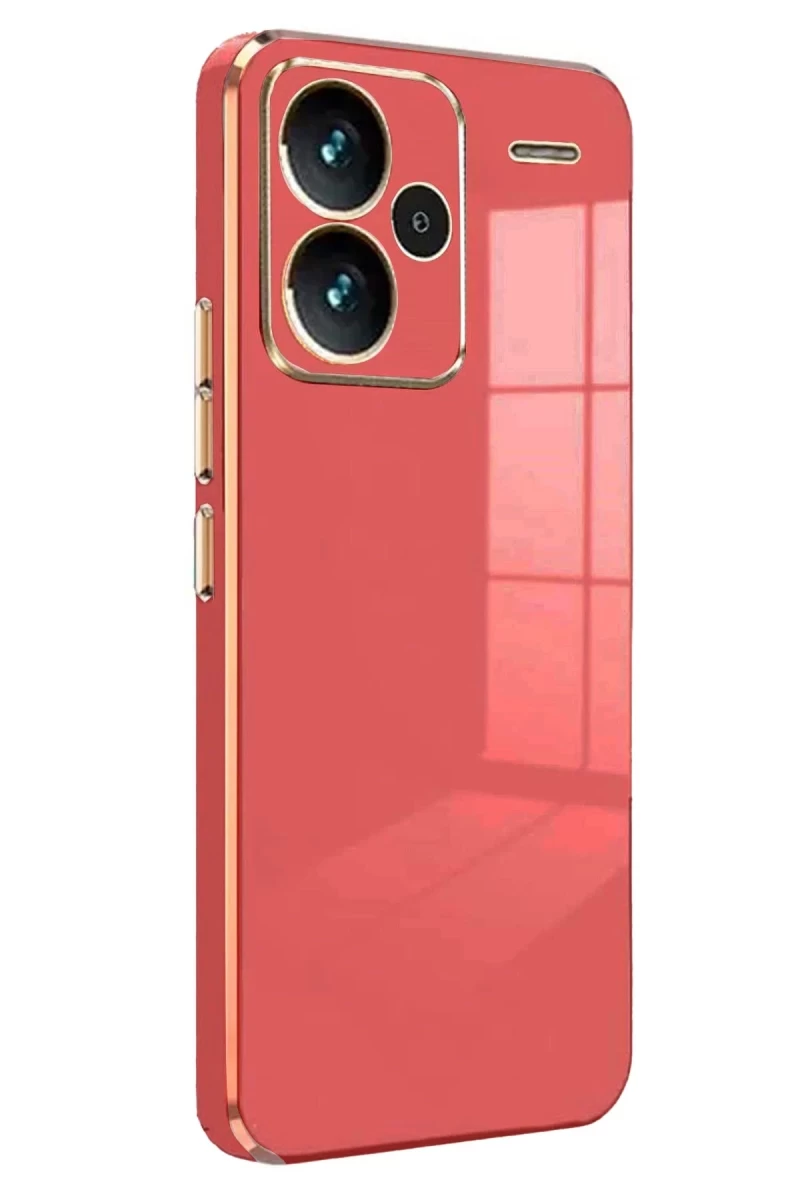 Xiaomi Redmi Note 13 Pro Plus Uyumlu Kılıf Volet Silikon - Kırmızı