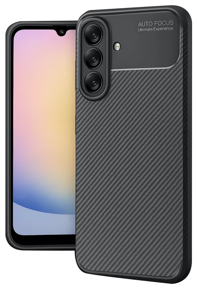 Samsung Galaxy A17 5G Uyumlu Auto Focus Karbon Kapak - Siyah