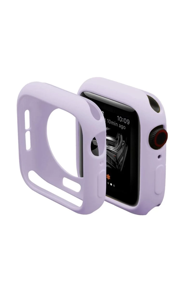 Apple Watch 44mm Uyumlu Silikon Alt Kasa - Lila