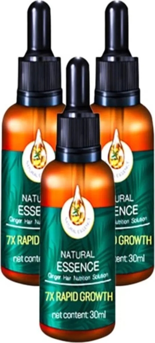 Parlak Uzun Sağlam Saçlar ve Sakallar Serumu 3ADETX30 ml Ölçeğinde Natural