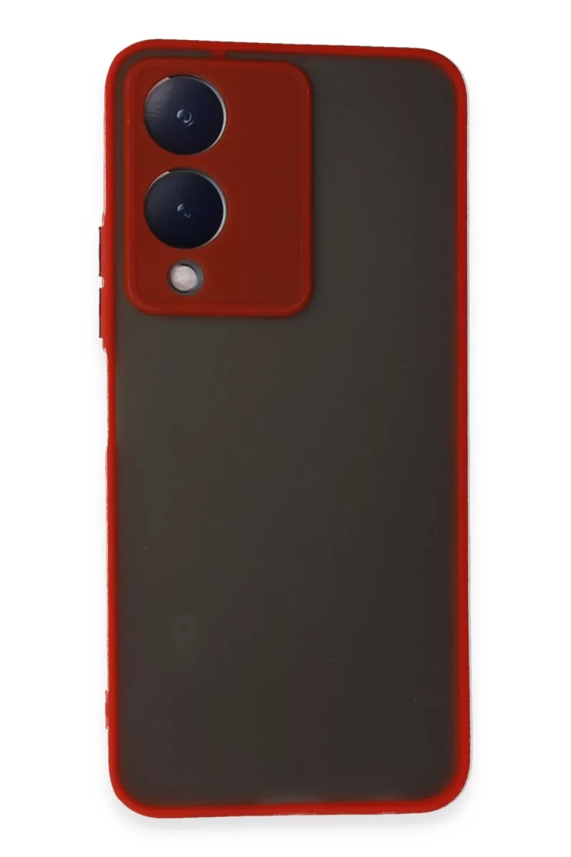 Vivo Y17S Uyumlu Kılıf Montreal Silikon Kapak - Kırmızı