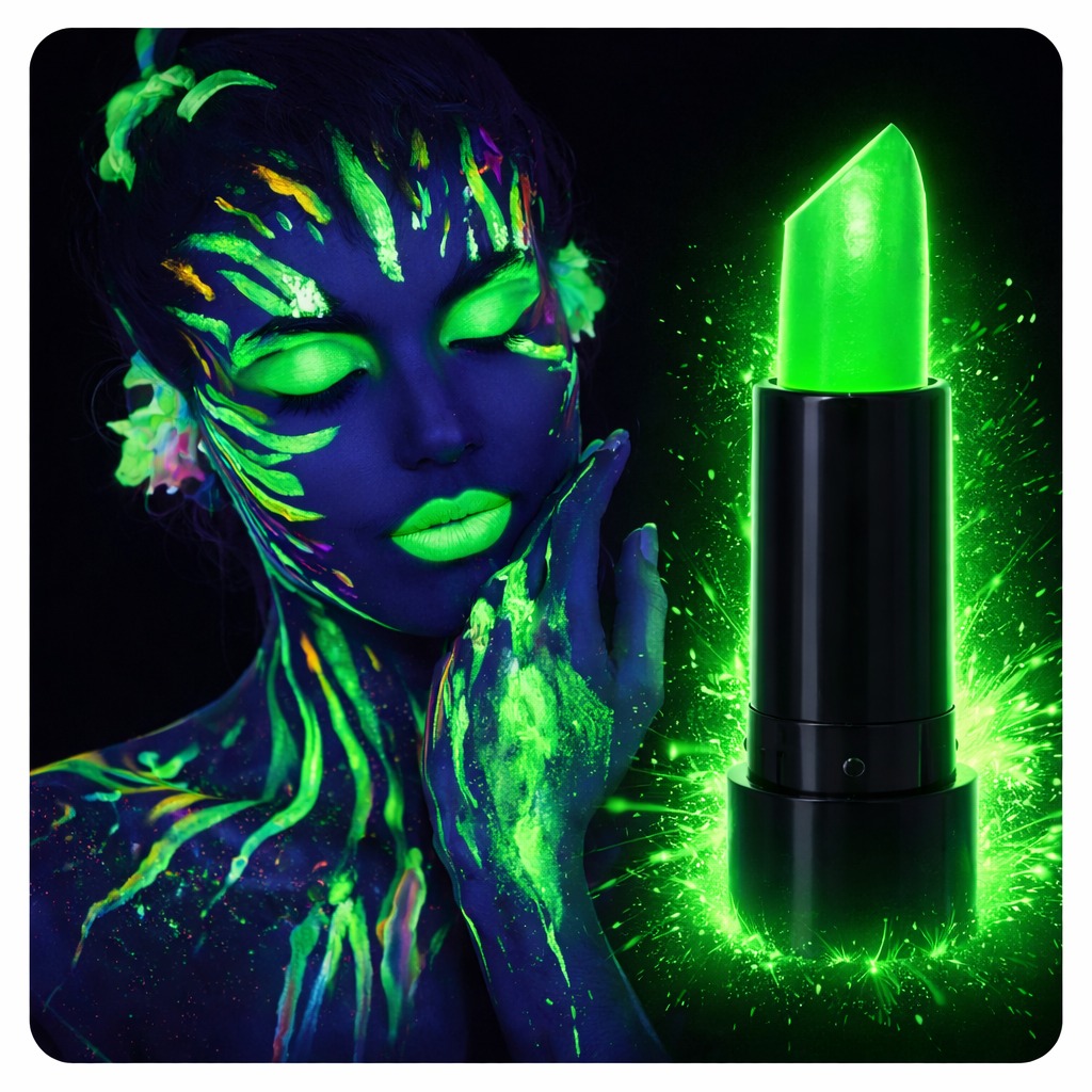 UV Neon Yeşil Ruj ? Karanlıkta Parlayan Makyaj Boyası