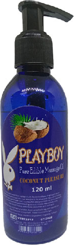 Playboy Hindistan Cevizli Aromalı Masaj Yağı 120ML Masaj Yağı Pure Edible Aromalı Vanilyalı / Pure Edible Massage Oil Coconut Flavored Massage Oil 120ML