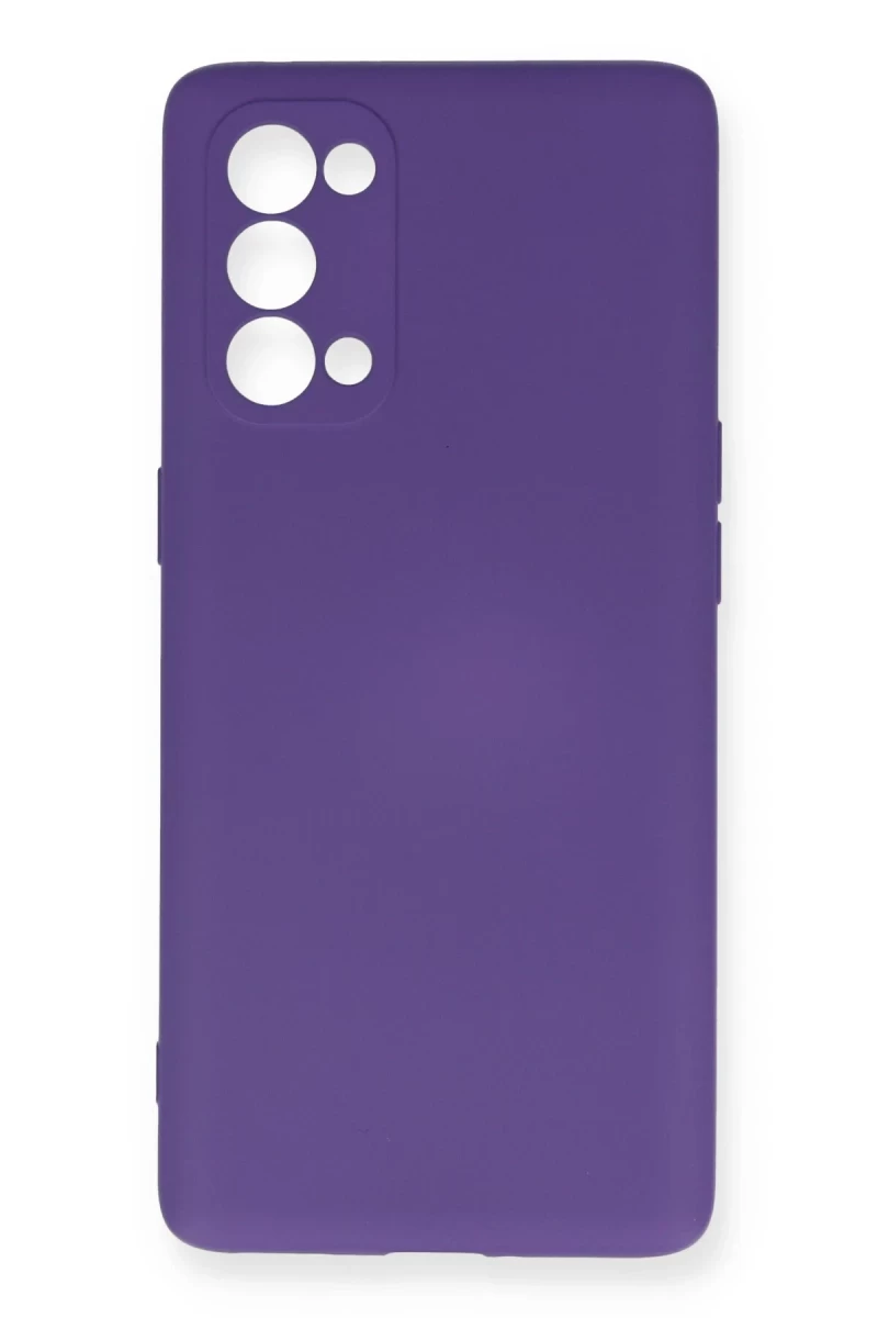 Oppo Reno 5 Pro Uyumlu Kılıf Nano içi Kadife Silikon - Mor