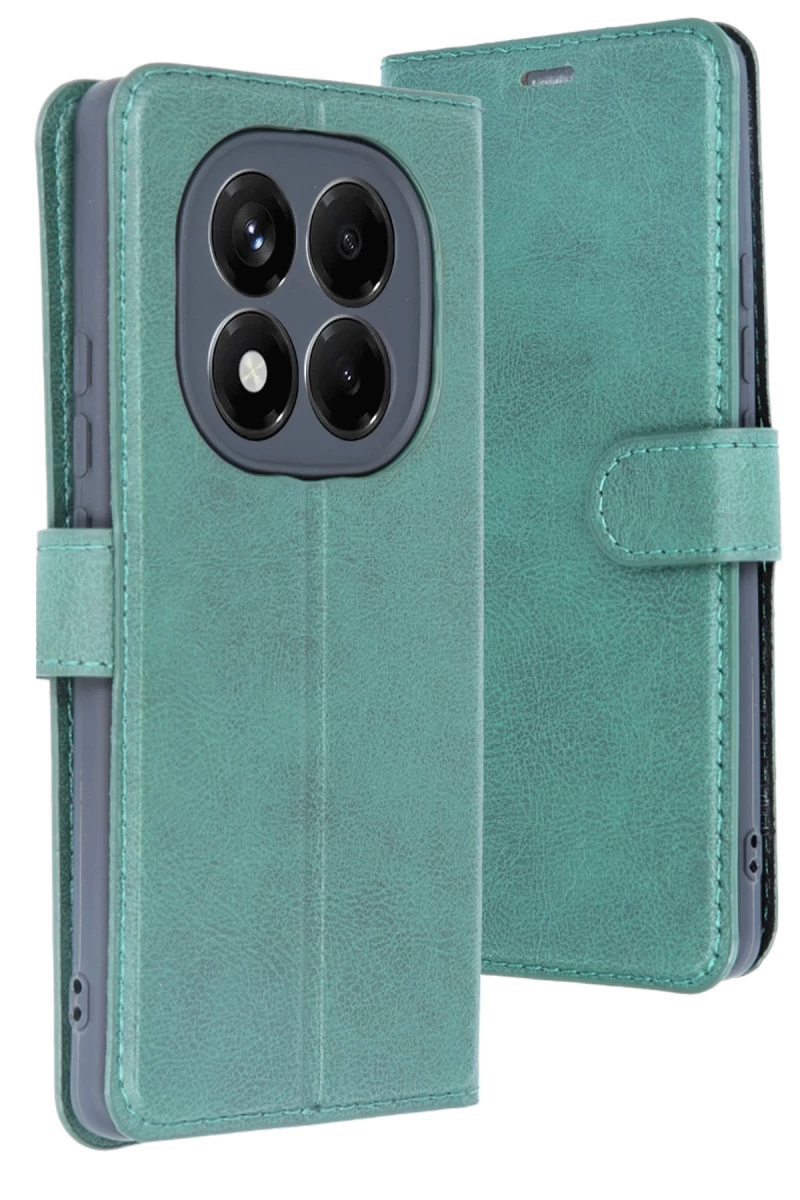 Xiaomi Redmi Note 14 4G Uyumlu Kılıf Trend S Plus Kapaklı Kılıf - Yeşil