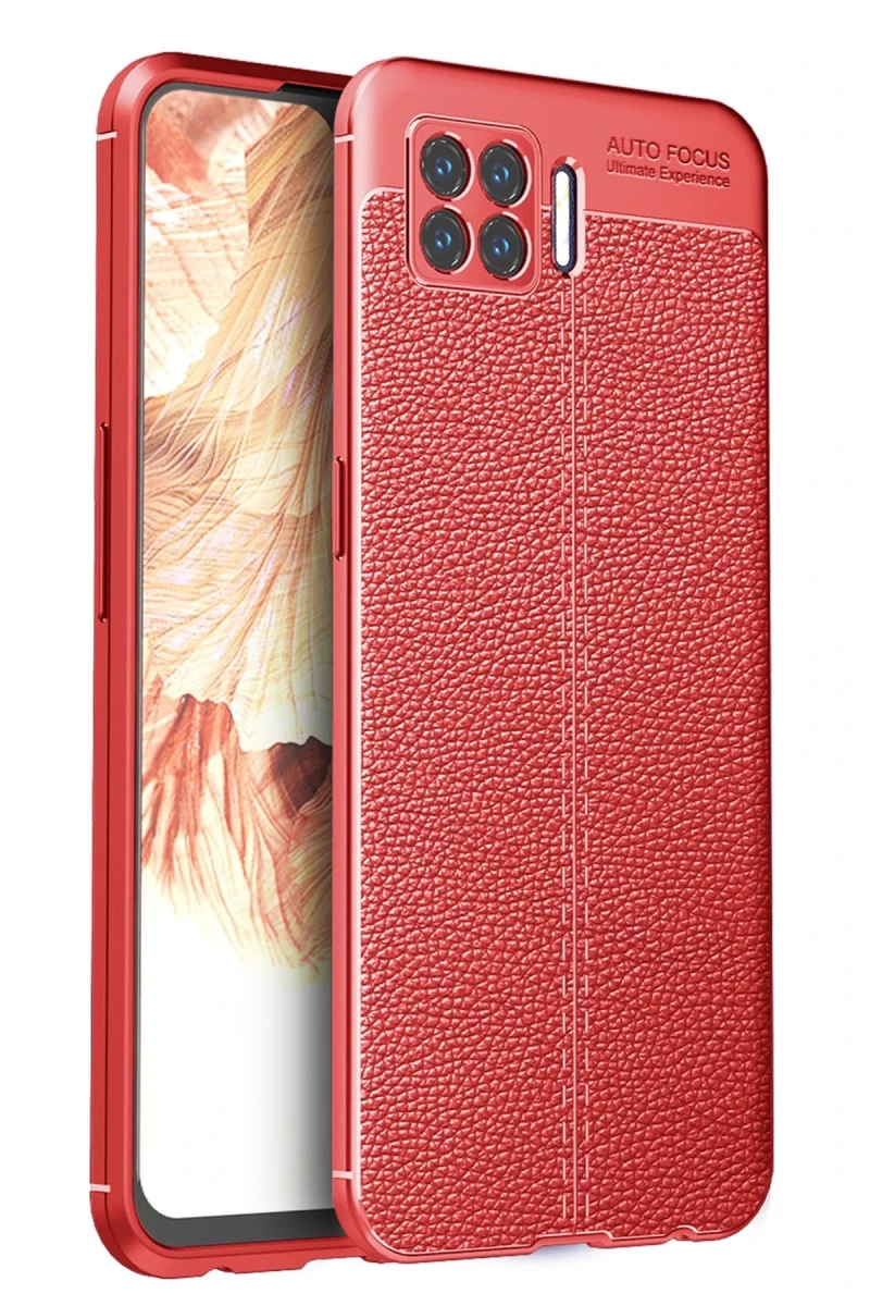 Oppo A73 Uyumlu Kılıf Auto Focus Kapak - Kırmızı
